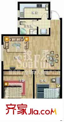匯東匯豐家園戶型圖2室2廳1衛(wèi)1廚