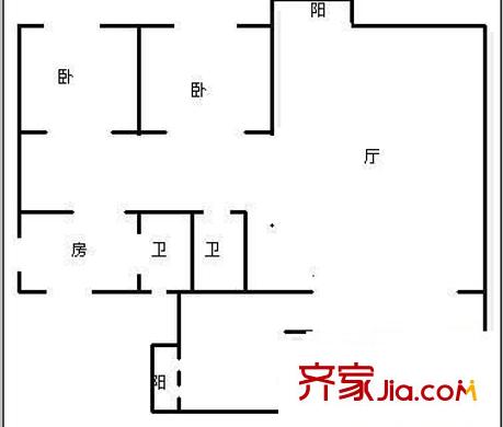 花開富貴 3室 戶型圖