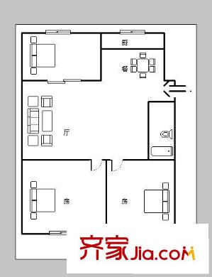 桂香新村 3室 戶型圖