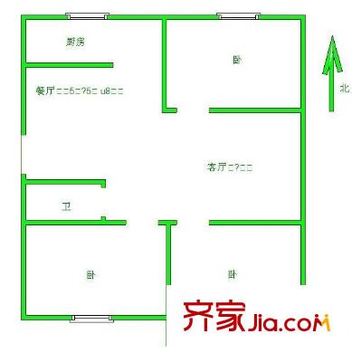 福霞小區(qū) 3室 戶型圖