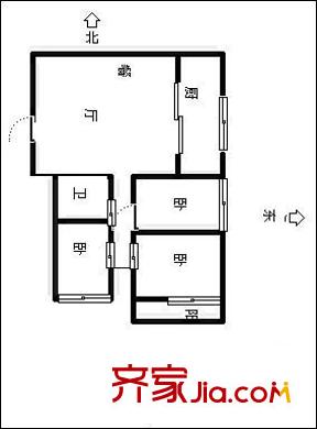 福霞小區(qū) 3室 戶型圖