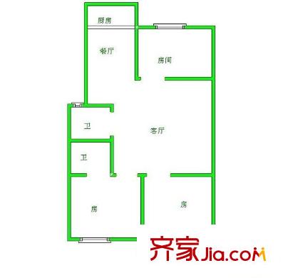 泰馨公寓 2室 戶型圖