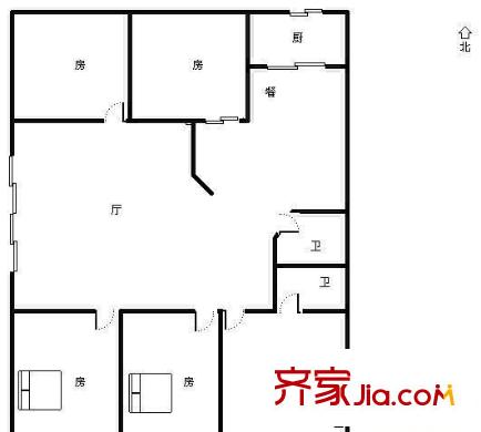同心花園 5室 戶型圖