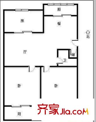 同心花園 3室 戶型圖