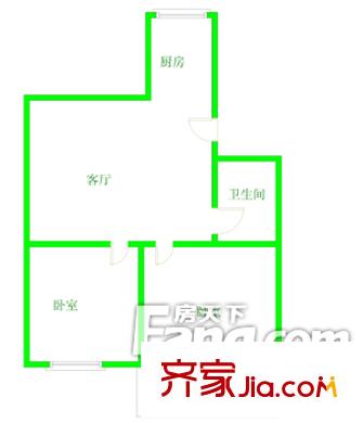 三木花園C區(qū) 2室戶型圖