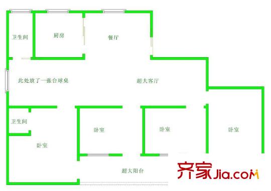 省檢察院天騏路單位宿舍戶型圖檢察院天騏路單位宿舍 4室戶型圖 4室2廳2衛(wèi)1廚
