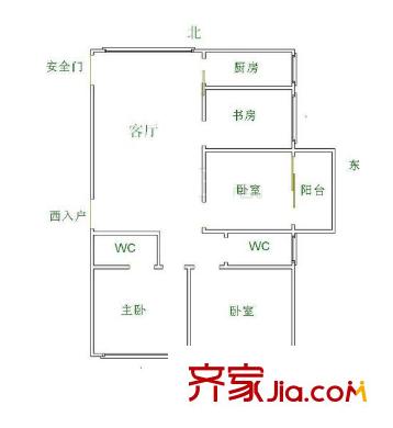 群升國(guó)際D區(qū) 4室 戶型圖