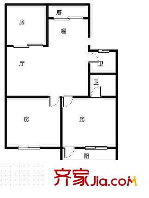 南方花園 3室 戶型圖