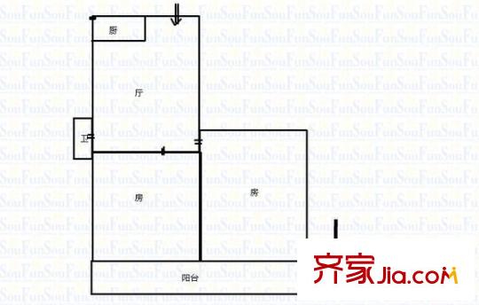 南方花園 2室 戶型圖