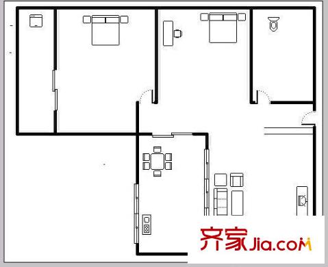 檸檬宿 2室 戶型圖