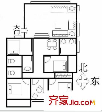 米蘭花苑 4室 戶型圖