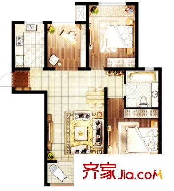 濱水香苑戶型圖3室2廳 戶型圖 3室2廳1衛(wèi)1廚