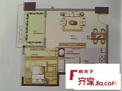 紫沙路小區(qū) 1室 戶型圖