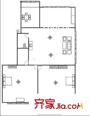 實達(dá)文華公寓 3室 戶型圖