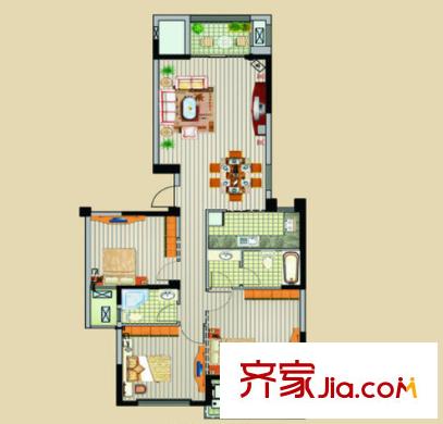 圣誠和園戶型圖3室2廳 戶型圖 3室2廳2衛(wèi)1廚