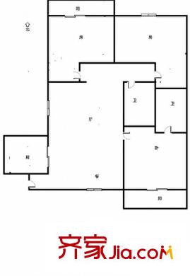 融僑東區(qū)B區(qū) 3室戶型圖