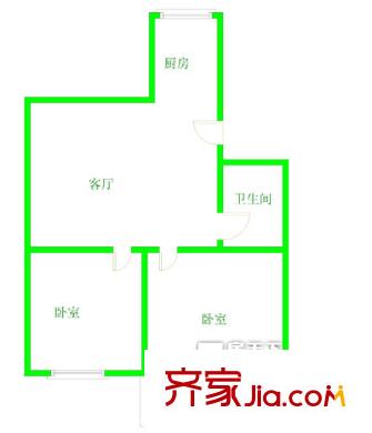 融僑東區(qū)B區(qū) 2室戶型圖
