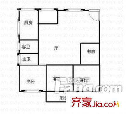 家天下三木城B區(qū) 4室 戶型圖