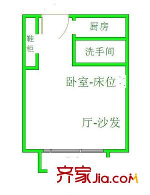 集友名居 1室 戶型圖