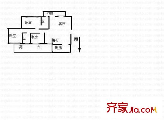 金源花園 3室 戶型圖