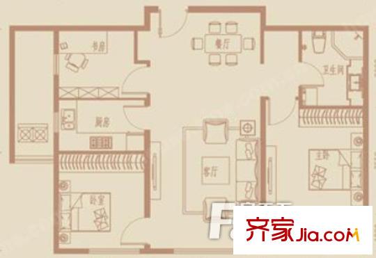 玉帶二村戶型圖3室2廳 戶型圖 3室2廳1衛(wèi)1廚