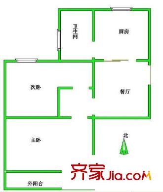 福馬新村 2室 戶型圖