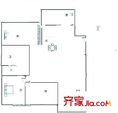 碧水源 3室 戶型圖