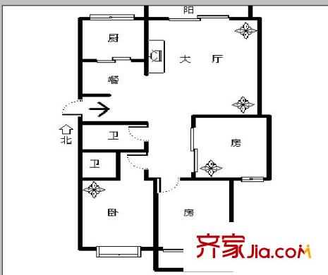碧水源 4室 戶型圖