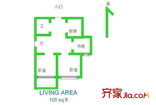西園新苑 3室 戶型圖