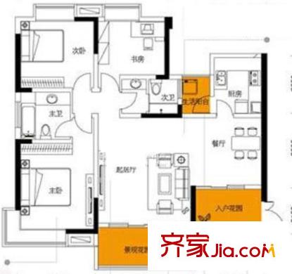 金色港灣二期戶型圖3室2廳 戶型圖 3室2廳2衛(wèi)1廚