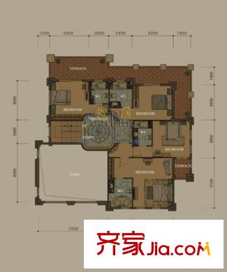 大學(xué)城美岐村 4室 戶型圖