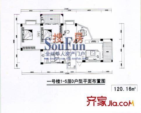 安居佳苑戶型圖3室2廳2衛(wèi)1廚