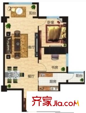 新長江國際戶型圖2室2廳 戶型圖 2室2廳1衛(wèi)1廚