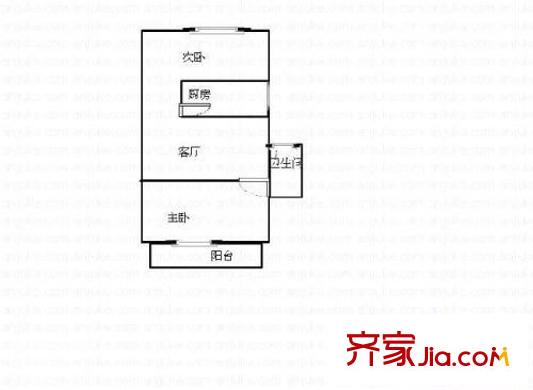 中亭街嘉同苑 2室 戶型圖