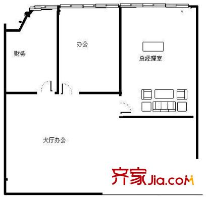 新都會財經(jīng)廣場 1室 戶型圖