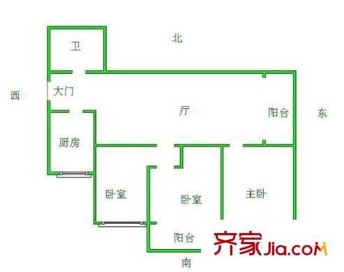 金鼎瑞市 3室 戶型圖
