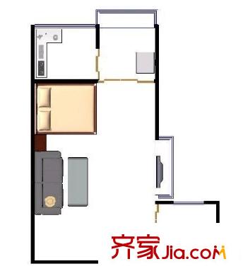 建海新村 2室 戶型圖