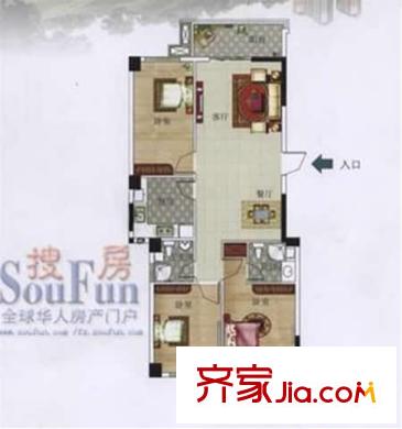 聚龍尚書院9#04（1-6層）戶型圖