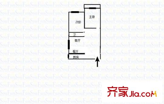 聚龍尚書院 2室 戶型圖