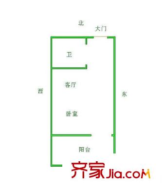 海西假日灣 1室 戶型圖
