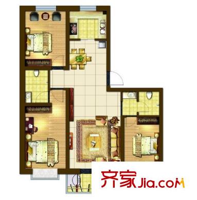 小南湖芬香園戶型圖3室2廳 戶型圖 3室2廳