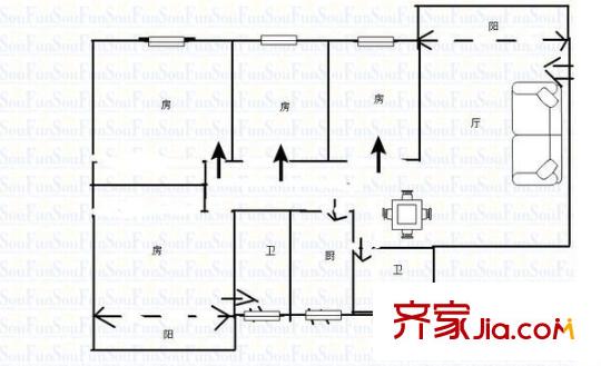 天創(chuàng)佳緣 4室 戶型圖