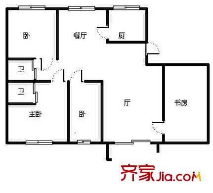 融僑錦江C區(qū) 3室 戶型圖