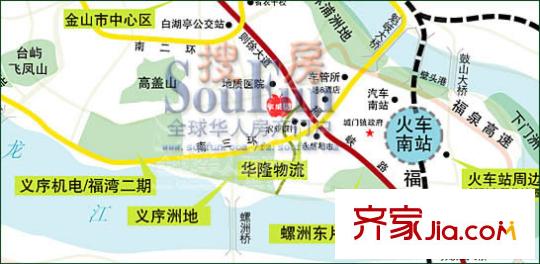 隆華蘋(píng)果園交通圖