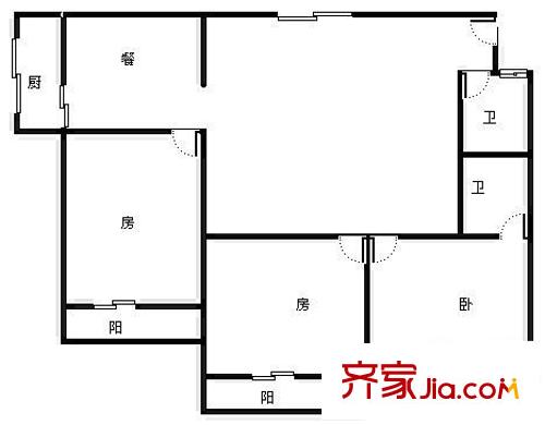廣達(dá)花園 3室 戶型圖