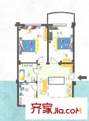 世紀陽光花園戶型圖世紀?陽光花園 戶型圖 2室1廳