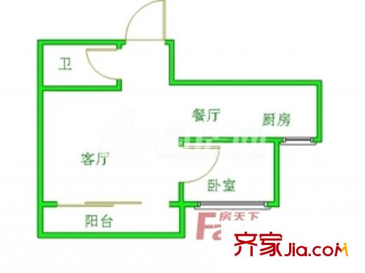 城守前新村 1室戶型圖