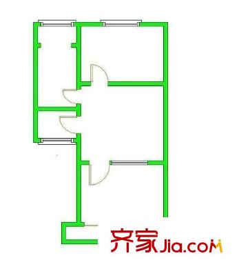 新南方花園 2室 戶型圖