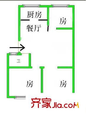 新南方花園 3室 戶型圖