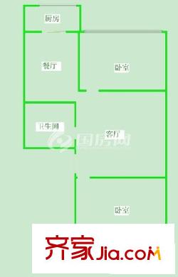 新南方花園 2室 戶型圖